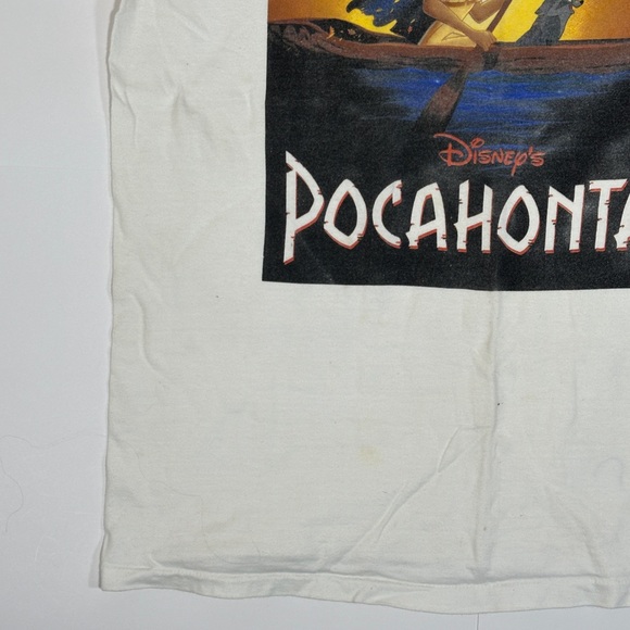 Vintage 90s Walt Disney Pocahontas Promo Single Stitch T-Shirt Size XL USA 1990s - Picture 3 of 16
